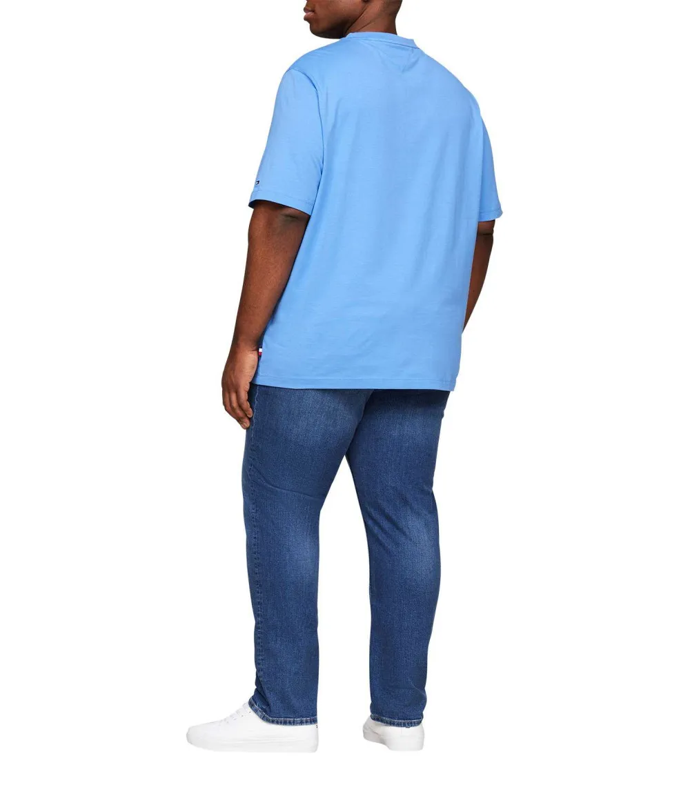 Tee-shirt droit col rond Tommy Hilfiger Big & Tall en en coton bleu