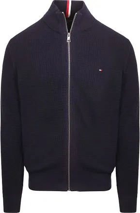 Tommy Hilfiger Cardigan Structure Bleu Marine MW0MW35472-DW5