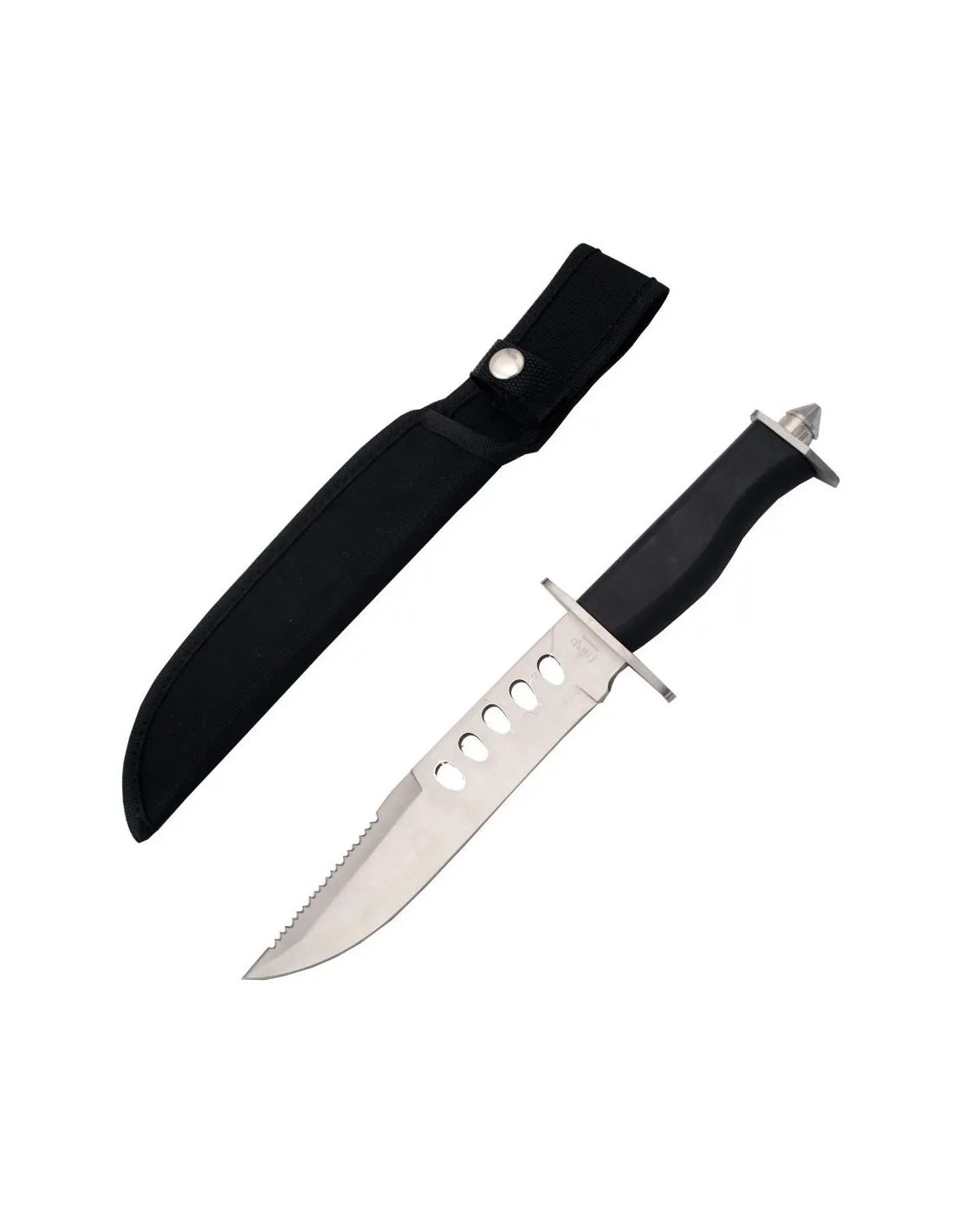Troisième couteau tactique, bord dentelé (33 cm.) ⚔️ Boutique Épées