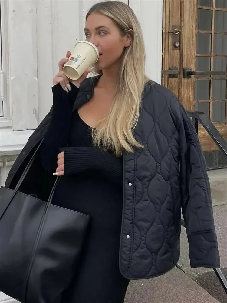 Veste matelassée oversize avec poches