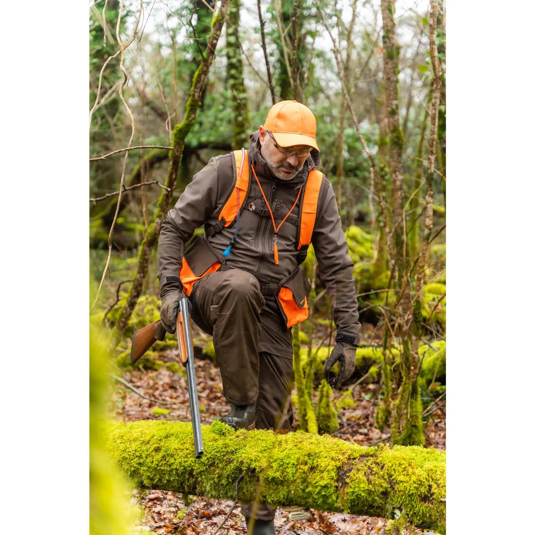 VESTE SOFTSHELL CHASSE MARRON 500