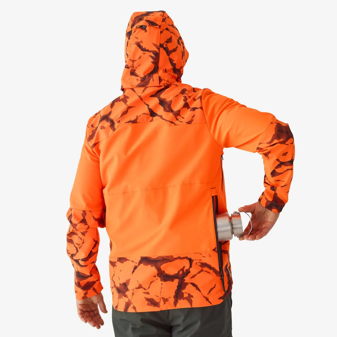VESTE SOFTSHELL CHASSE ORANGE FLUO 500