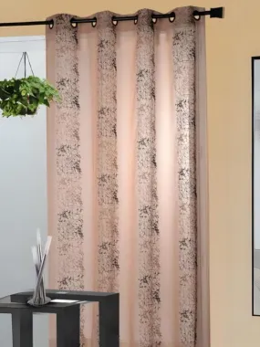 Voilage brodé motif éthnique - Beige