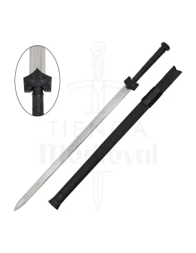 Épée traditionnelle chinoise de la dynastie Han, noire (96,5 cm.) ⚔️ Boutique